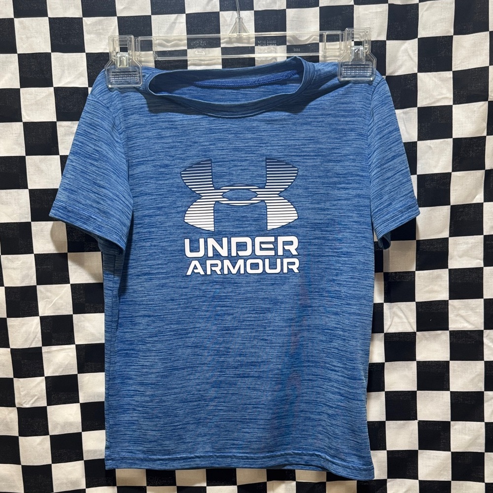 Under Armour Kids Heathered Blue Short Sleeve Tee